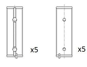 Вкладиші коренні Citroen Berlingo, C2, C3, Saxo, Xsara, Zx Peugeot 106, 206, 207, 306, 307, 1007, Partner 1.0-1.4 08.91- Fischer Automotive One (FA1) BM1042STD