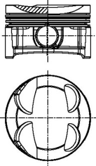 Поршень Citroen Berlingo/Peugeot Partner 1.6 VTi 09- (77.00mm/STD) Fischer Automotive One (FA1) PK67000 (фото 1)