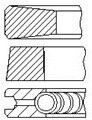 Кольца поршневые Fiat Ducato 2.3JTD 06- (88.00mm/STD) (2.5-2-2.5) Fischer Automotive One (FA1) PR101000