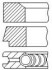 Кольца поршневые BMW 1 (F20/F21)/3 (F30/F80) 1.4-2.0i (N13) (77.00mm/STD) (1.2-1.5-2)(открыты) Fischer Automotive One (FA1) PR12000 (фото 1)