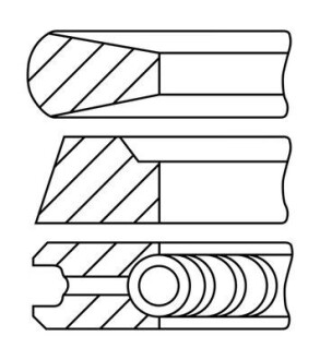 Кольца поршневые Hyundai Santa Fe 2.2 CRDi 06-12 (87.00mm/STD) (2.5-2.0-3.0) Fischer Automotive One (FA1) PR27000