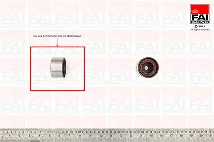 Обводной ролик кулич (металл) ГРМ Alfa R/Fiat/Lancia 2.0 20V, Fischer Automotive One (FA1) T9380
