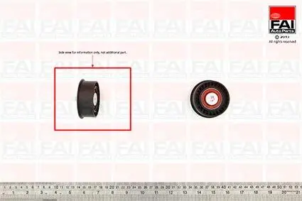 Ролик ГРМ 63X8X23 Opel 1.6 16V 93- Fischer Automotive One (FA1) T9400