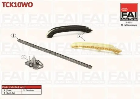 К-кт цепи ГРМ Skoda Fabia 1.2 01-/VW Polo 1.2 02- Fischer Automotive One (FA1) TCK10WO