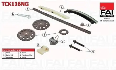 Цепь привода кулачкового вала.) Fischer Automotive One (FA1) TCK116NG