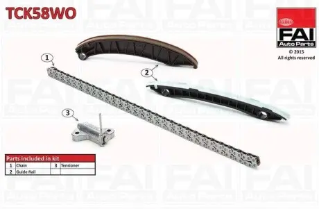 Набор цепи ГРМ NISSAN/OPEL/RENAULT VIVARO (06-) BEZ KOL Fischer Automotive One (FA1) TCK58WO