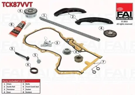 Цепь привода кулачкового вала.) Fischer Automotive One (FA1) TCK87VVT