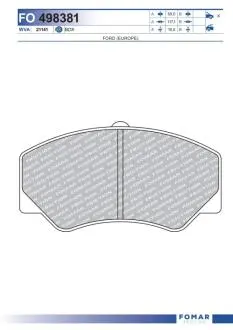 Колодки тормозные дисковые FOMAR FO 498381