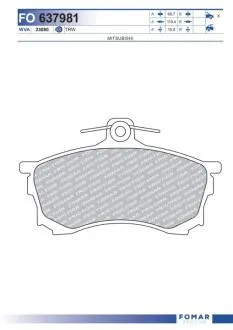 Гальмівні колодки (набір) FOMAR FO637981