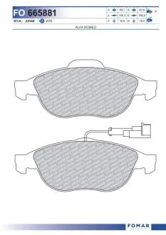 Тормозные колодки FOMAR FO665881