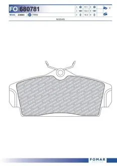 Тормозные колодки FOMAR FO680781