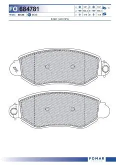 Колодки тормозные дисковые FOMAR FO 684781