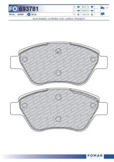 Колодки гальмівні дискові FOMAR FO 693781