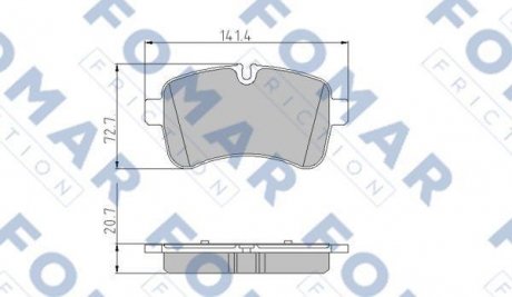 Колодки тормозные дисковые (комплект 4 шт.)) FOMAR FO 925581 (фото 1)
