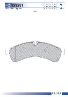 Колодки тормозные дисковые FOMAR FO 929281