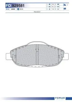 Колодки гальмівні дискові FOMAR FO 929581