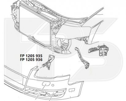 Крепление бампера FPS FP 1205 936