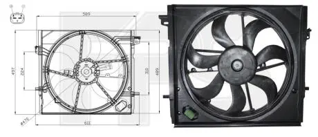 Вентилятор радиатора (в сборе) FPS FP 50 W104