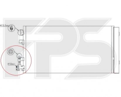 Конденсатор кондиционера FPS FP 56 K165 (фото 1)