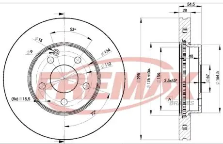 Диск тормозной FREMAX BD-0812