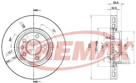 Диск тормозной FREMAX BD-3020