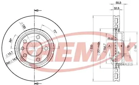 Диск тормозной FREMAX BD-3020