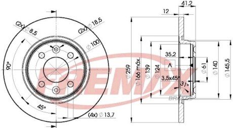 Диск тормозной FREMAX BD-4707