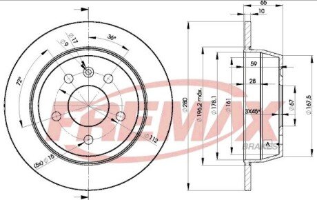 Диск тормозной FREMAX BD-6381