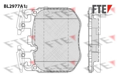 Колодки гальмівні (передні) BMW 2/3/5/6/7/8/X3/X4/X5/X6/X7/i4 15- FTE 9011223