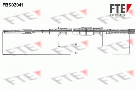Трос ручного тормоза FTE FBS02041 (фото 1)
