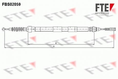 Трос ручного тормоза FTE FBS02059
