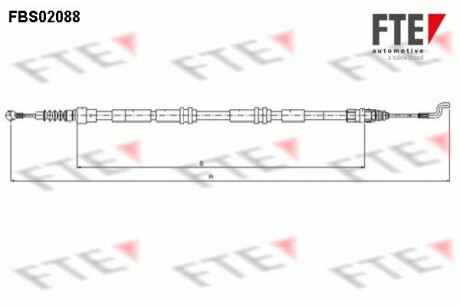 Трос ручного тормоза FTE FBS02088 (фото 1)