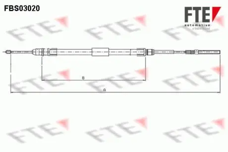 Трос ручного тормоза FTE FBS03020
