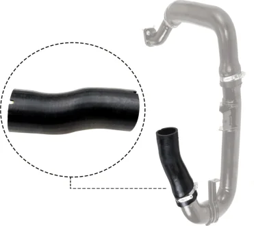 Шланг інтеркулера Прав (Нижн, діаметр 48/50мм, довжина 170мм, чорний) FIAT LINEA 1.6D 06.09- Gates 090479