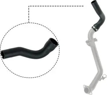Шланг інтеркулера (діаметр 34,5/45мм, довжина 303мм, чорн) FIAT 500, 500 C LANCIA YPSILON 1.3D 09.09- Gates 090495