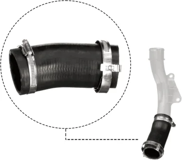 Шланг інтеркулера (діаметр 47мм, довжина 140мм, чорний) FORD ECOSPORT 1.5D 10.13- Gates 091466