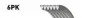 Ремень поликлиновый TOYOTA AYGO/PEUGEOT 108/CITROEN C1 1,0VTI/1,0VVTI 14- Gates 6PK1218XS (фото 2)