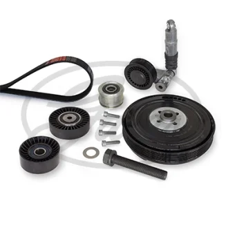 Комплект поликлинових ременів (з роликами) VW CRAFTER 30-35, CRAFTER 30-50 2.5D 04.06-05.13 Gates K116PK2000