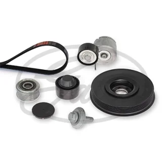 Комплект поликлинових ременів (з роликами) CITROEN C5 II, C5 II/KOMBI, PEUGEOT 407 1.6D 05.04-12.10 Gates K376PK1708