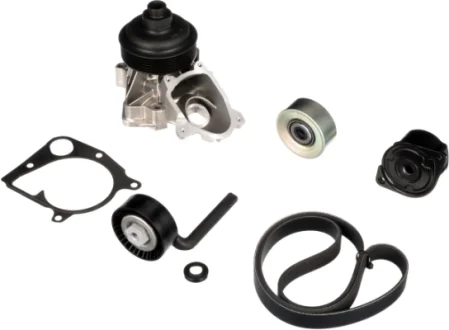 Комплект поліклинового ременя (ролики та насос охолоджуючої рідини) BMW 3 (E46), 7 (E65, E66, E67), X5 (E53) 2.0D/3.0D 09.01-08.08 Gates KP16PK2083 (фото 1)