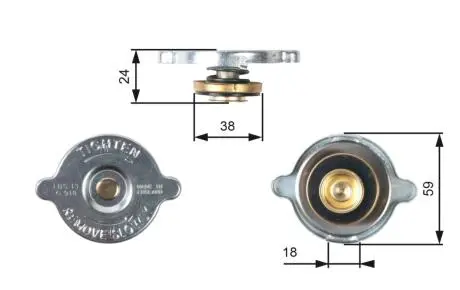 Крышка радиатора Gates RC115