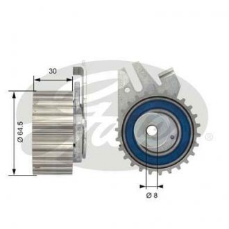 Натяжной ролик, ремень ГРМ Gates T43042 (фото 1)