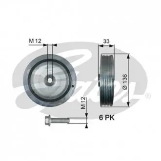 Шкив Gates TVD1008A