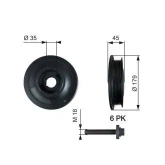 Шків Gates TVD1012A