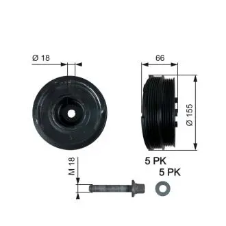 Шкив Gates TVD1037A