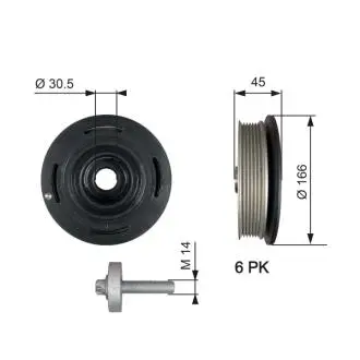 Автозапчасть Gates TVD1041A