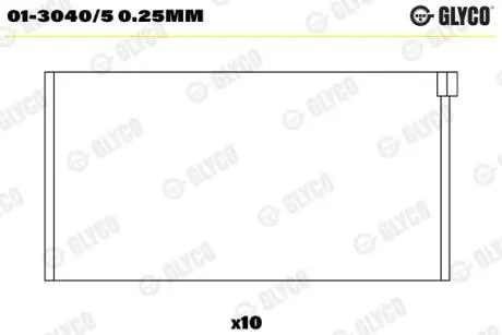 Автозапчасть Glyco 01-3040/5 0.25MM