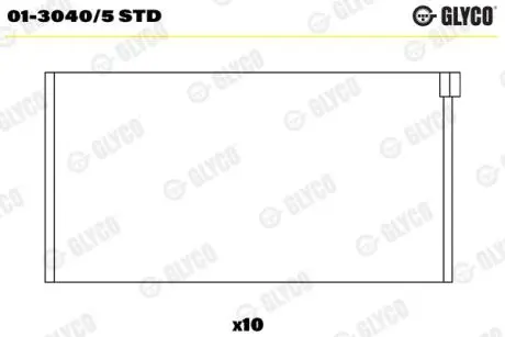 Вкладиш шатунний Glyco 0130405STD
