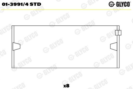 Вкладиш шатунні Glyco 0139914STD