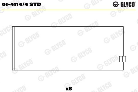 Вкладиш Glyco 0141144STD